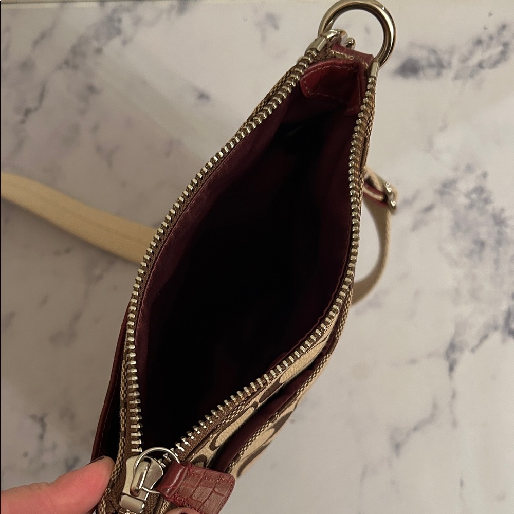 Coach Red and Brown Crocodile Crossbody Bag - Picture 8 of 10